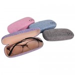 Baitaihem 4 Pack Hard Shell Eyeglasses Case Portable Hard Spectacle Case with Protector Pouch Bag