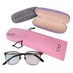Baitaihem 4 Pack Hard Shell Eyeglasses Case Portable Hard Spectacle Case with Protector Pouch Bag