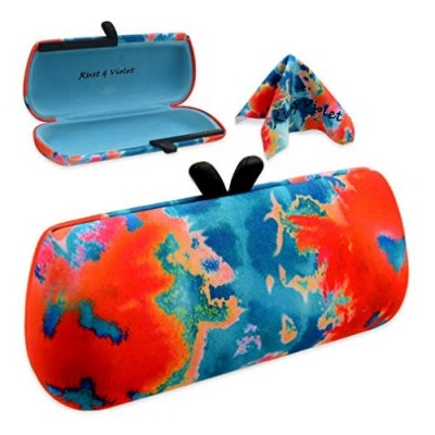 Chic Eyeglass Case with Handles - Small Sunglasses case for Women with Cloth