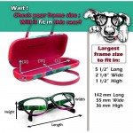 Cute Eyeglass Case with Handles - Small Sunglasses case for Women Teen Girls