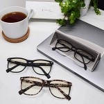 Designer Hardshell Eyeglass Case Foldable Trifold Case for Eyeglasses Sunglasses Reading Glasses