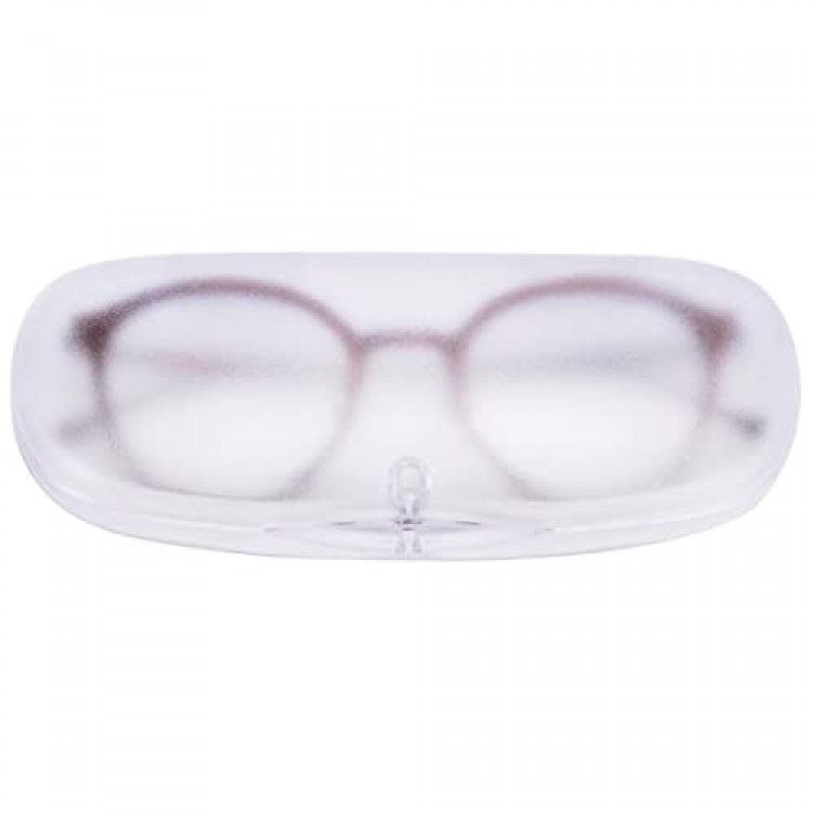 EZESO Glasses Case Spectacle Case Box Magnetic Closure Plastic Translucent Eyeglass Case