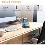 Fintie Eyeglasses Holder with Magnetic Base- Vegan Leather Phone Stand Desktop Organizer