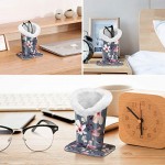 Fintie Plush Lined Eyeglasses Holder with Magnetic Base- PU Leather Glasses Stand Case (Official Micklyn Le Feuvre Product)
