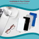 Microfiber Eyeglass Pouches Pack of 8 Soft Glasses Holder Sleeves with Drawstrings -White Grey Black & Blue - by Optix 55