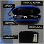 MyEyeglassCase Sports Sunglasses Case and Slim wallet Semi hard large glasses case w/belt clip soft pouch & cloth