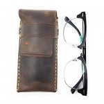 MyMesken- Genuine Leather Eyeglass Case - Reading Glasses Case- Glasses Case for Men and Women
