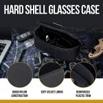 OneTigris Eyeglasses Hard Case Tactical Molle Zipper Sunglasses Carrying Case 1000D Nylon with Clip