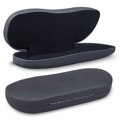 SpecNest Eye Glass Case - Hard Shell Glasses Case for Eyeglasses - Stainless Steel Shell with Vegan Leather for a Modern Professional Look - Hard Glasses Case