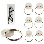Sticknhang 6-pak adhesive sunglass eye glass holder hanger for Home Wall Plus 6 Adhesive Hooks for Wall. Both are water and heat resistant.