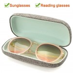 Vemiss Hard Shell Eyeglasses Case Linen Fabrics Large Sunglasses Case Concise