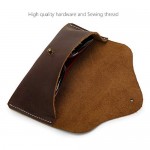 WN2O Genuine Leather Sunglass Case Soft Leather Eyeglass Case Pouch/Holder