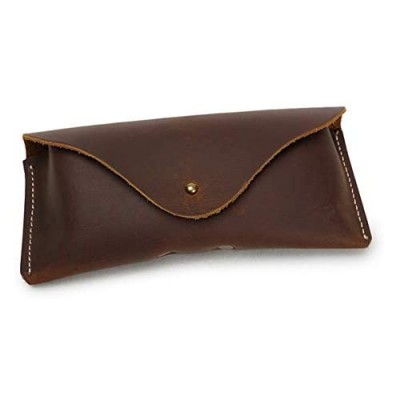 WN2O Genuine Leather Sunglass Case Soft Leather Eyeglass Case Pouch/Holder