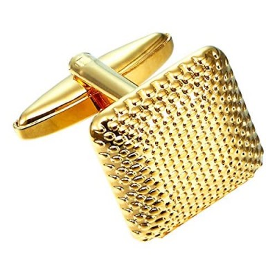 Beautiful Square Golden 316L Stainless Steel Cufflinks for Men