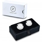 BUTTONCUFF A-Z letters Silver Button Covers - Stylish Accessory for Any Shirt Jacket or Collar (18mm)