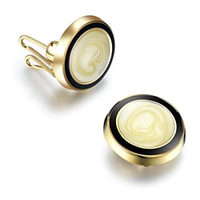BUTTONCUFF Designer Men's Button Covers - Imitation Cuff Links for Tuxedo Business or Formal Shirts