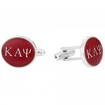 Cuff-Daddy Kappa Alpha Psi Fraternity Cuff Links with Hard-Sided Presentation Gift Box Paraphernalia - Crimson Red & Silver Storage Travel Special Occasions Cufflinks for Men