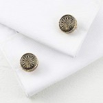 Cufflinks for Men Vintage Style Irish Celtic Knot Ball Return Fixed Backing Cuff links Mens French Shirts Accessory Wedding Best Man Tuxedo Studs Father's day Groomsmen Gifts Box
