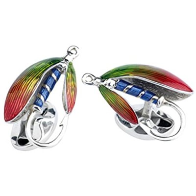 Deakin and Francis Sterling Silver Fly and Fish Cufflinks