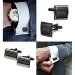 FIBO STEEL 4-8 Pairs Wedding Business Classic Cufflinks for Men Unique Cufflink Set Mens