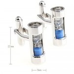 LBFEEL Real Hourglass Cufflinks for Men in 3 Colors with a Gift Box