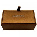 LBFEEL Really Spins Rhodium Plated Blue Globe Earth Cufflinks for Men with a Gift Box