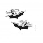 Liftstyle Jewelry Covink Black Batman Mark Metal Cufflinks Men's French Shirt Cuff Links for Groom Wedding Dress
