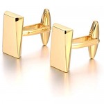 MERIT OCEAN Gold/Black Classic Cufflinks for Men Stainless Steel Wedding Business Gifts