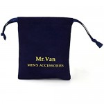 Mr.Van Blue Onyx Cufflinks Platinum Plated Cuff Links Set Gemstone Reiki Jewelry Gifts for Men