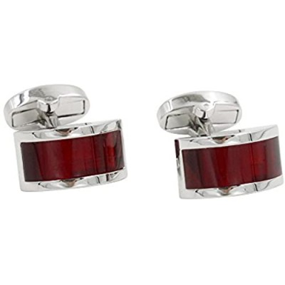 Ruby Stone Red Cufflinks | Wedding Anniversary Gift | Cuff Links Gift for Men | 40th Ruby Anniversary Husband Present