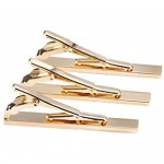 AOLIWEN 3pcs Mens Tie Clip Tie Tack Pins Tie Clips Gold Silver Necktie Bar Pinch Clip Set 2.3 inch Metal Clasps