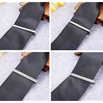 FIBO STEEL 10 Pcs Tie Clips Bar Pinch Clip for Men Wedding Business Tie Bar Clip with Box