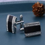 Florideco 10PCS Classic Cufflinks and Tie Clip Set for Mens Tie Clip Bar for Wedding Business Shirts with Gift Box