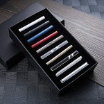 FUNRUN JEWELRY 10PCS Tie Clips Set for Men Tie Bar Pinch Clip Wedding Business Tie Bar Clip with Box