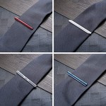 FUNRUN JEWELRY 10PCS Tie Clips Set for Men Tie Bar Pinch Clip Wedding Business Tie Bar Clip with Box