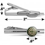 GRAPHICS & MORE Celtic Knot Love Eternity Round Tie Bar Clip Clasp Tack Silver Color Plated