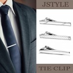 Jstyle 3 Pcs Tie Clips for Men Tie Bar Clip Set for Regular Ties Necktie Wedding Business