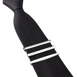 Jstyle 3 Pcs Tie Clips for Men Tie Bar Clip Set for Regular Ties Necktie Wedding Business