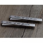 Melix Home Father of The Groom Father of The Bride Gifts Tie Clip Wedding Tie Clip Set Stainless Steel Tie Bar Wedding Party Day Present for Man