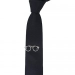 MENDEPOT Glasses Tie Clip Rhodium Plated Sunglasses Frame Tie Clip In Box