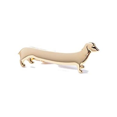 Men's Premium Weenie Dachshund Dog Long Weiner Tie Bar Clip