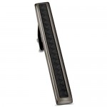 Merit Ocean Men Tie Bar Clip 2.2Inches Brass Gun-black Plated Carbon Fiber Regular Fashion Tie Bar Clips