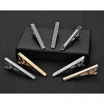 PiercingJ 5-10pcs Set Stainless Steel Exquisite GQ Classic Tie Bar Clip 2.3 Inches