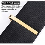 Roctee 8 Pack Tie Clip for Men Tie Bar Clip Set Formal Business Men's Necktie Clips Shirts Men Slim Tie Pin Clamp Gold Silver Black New and Fashion