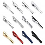 sailimue 12 Pcs Tie Clips Set for Men Tie Bar Clip for Regular Ties Necktie Business Wedding Party with Gift Box
