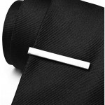 The Executive Tie Bar Clip Brushed Silver Tone with Premium Pinch Clasp + Deluxe Gift Box