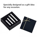 URKEY Tie Bars for Men Skinny Regular Necktie Length 1.5 Inch-2.3 Inch Tie Clips Set in Gift Box