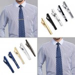 YADOCA Tie Clips Set for Men Regular Classic Tie Bar Clips Pinch Wedding Business Tie Clips with Gift Box