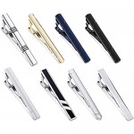 YADOCA Tie Clips Set for Men Tie Bar Clip Black Silver-Tone Gold-Tone for Wedding Business with Gift Box