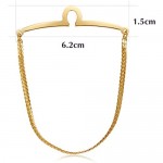 Yoursfs 18K Gold Plated Tie Chain Clip Single Loop Tie Chain Set for Men Best Gift Personalized
